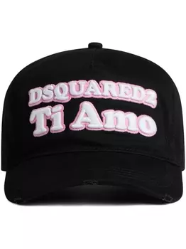 Dsquared2 кепка с вышитым логотипом, черный