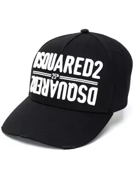 Dsquared2 кепка с вышитым логотипом, черный