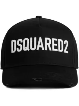 Dsquared2 кепка с вышитым логотипом, черный