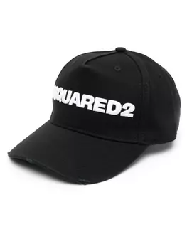 Dsquared2 кепка с вышитым логотипом, черный