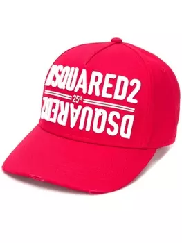 Dsquared2 кепка с вышитым логотипом, красный