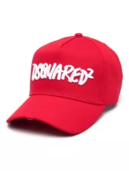 Dsquared2 кепка с вышитым логотипом, красный