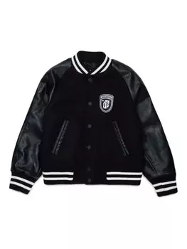 DSQUARED2 KIDS бомбер с контрастными рукавами, черный
