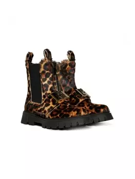 Dsquared2 Kids ботинки Chelsea с леопардовым принтом DSQUARED2 KIDS, коричневый