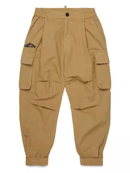 DSQUARED2 KIDS брюки карго из хлопка, нейтральный