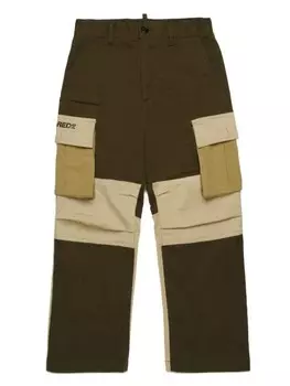 DSQUARED2 KIDS брюки карго, коричневый