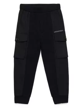 DSQUARED2 KIDS брюки карго с логотипом, черный