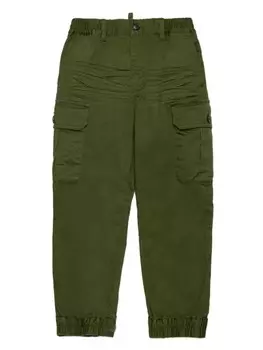 DSQUARED2 KIDS брюки с нашивкой-логотипом, зеленый