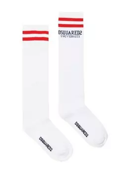 Dsquared2 Kids dSQUARED2 KIDS носки с логотипом-интарсия, белый