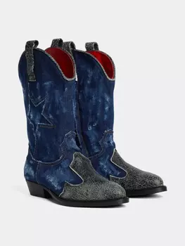 DSQUARED2 KIDS джинсовые ботинки, синий