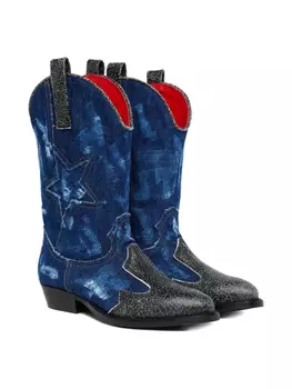 DSQUARED2 KIDS джинсовые ботинки, синий