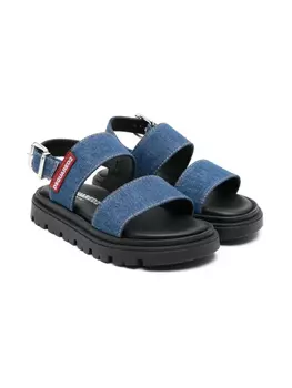 DSQUARED2 KIDS джинсовые сандалии, синий