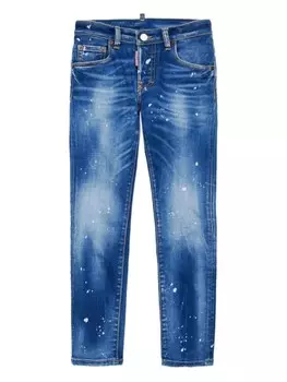 Dsquared2 Kids джинсы Skater прямого кроя, синий