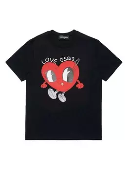 DSQUARED2 KIDS футболка с графичным принтом, черный
