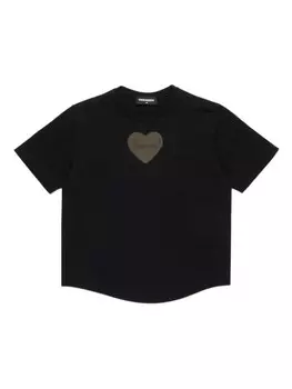 DSQUARED2 KIDS футболка с логотипом, черный