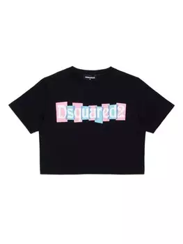DSQUARED2 KIDS футболка с логотипом, черный