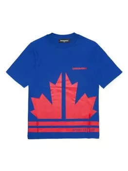 DSQUARED2 KIDS футболка с логотипом, синий