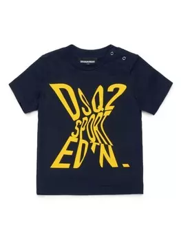 DSQUARED2 KIDS футболка с логотипом, синий