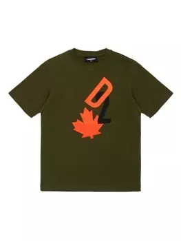 DSQUARED2 KIDS футболка с логотипом, зеленый