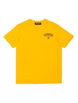DSQUARED2 KIDS футболка с логотипом, желтый