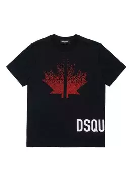 Dsquared2 Kids футболка с принтом, черный