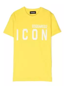 DSQUARED2 KIDS футболка с принтом Icon, желтый