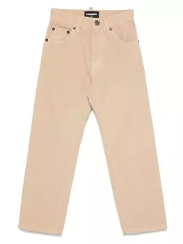 DSQUARED2 KIDS хлопковые чиносы, коричневый