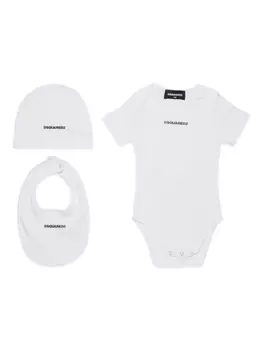 DSQUARED2 KIDS хлопок детский комбинезон (набор из трех штук), белый