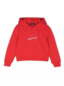 DSQUARED2 KIDS худи с логотипом, красный