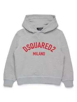 DSQUARED2 KIDS худи с логотипом, серый