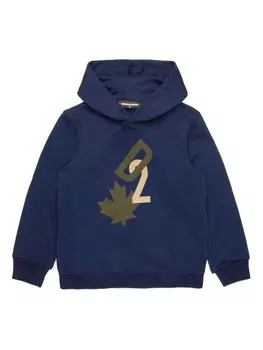 DSQUARED2 KIDS худи с логотипом, синий
