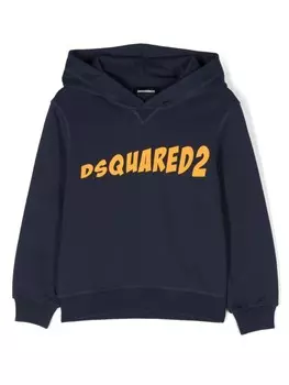 DSQUARED2 KIDS худи с логотипом, синий
