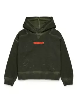 DSQUARED2 KIDS худи с логотипом, зеленый