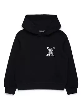 DSQUARED2 KIDS худи Sport Edtn.09 с логотипом, черный