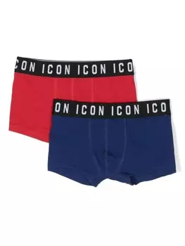 Dsquared2 Kids комплект из двух боксеров с логотипом, красный