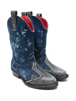 DSQUARED2 KIDS ковбойские сапоги, синий