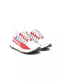 DSQUARED2 KIDS кроссовки с логотипом, белый