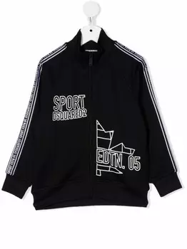 Dsquared2 Kids куртка на молнии с логотипом, черный