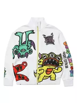 DSQUARED2 KIDS куртка на молнии с принтом, белый