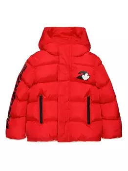 DSQUARED2 KIDS куртка с логотипом, красный