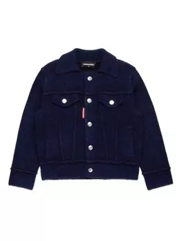 DSQUARED2 KIDS куртка с отложным воротником, синий