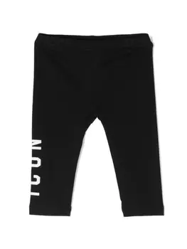 DSQUARED2 KIDS легинсы с логотипом, черный