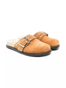 Dsquared2 Kids мюли с пряжкой, коричневый
