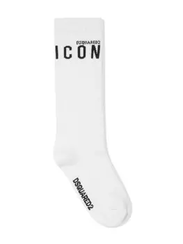 Dsquared2 Kids носки DSQUARED2 KIDS с жаккардовым логотипом, белый