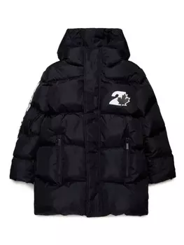 DSQUARED2 KIDS пальто с логотипом, черный