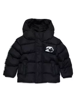 DSQUARED2 KIDS пальто с логотипом, черный
