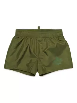 DSQUARED2 KIDS плавки-шорты с логотипом, зеленый