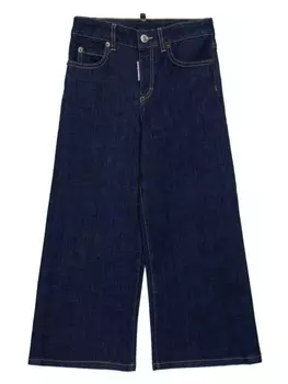 DSQUARED2 KIDS прямые джинсы средней посадки, синий