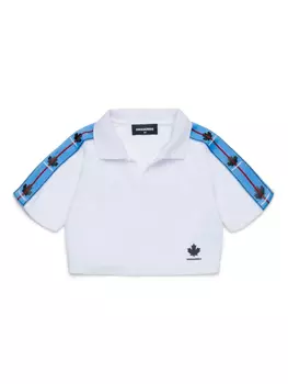 DSQUARED2 KIDS рубашка поло с логотипом Maple, белый