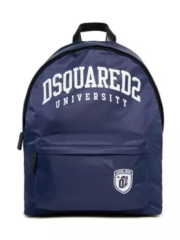 DSQUARED2 KIDS рюкзак с нашивкой-логотипом, синий